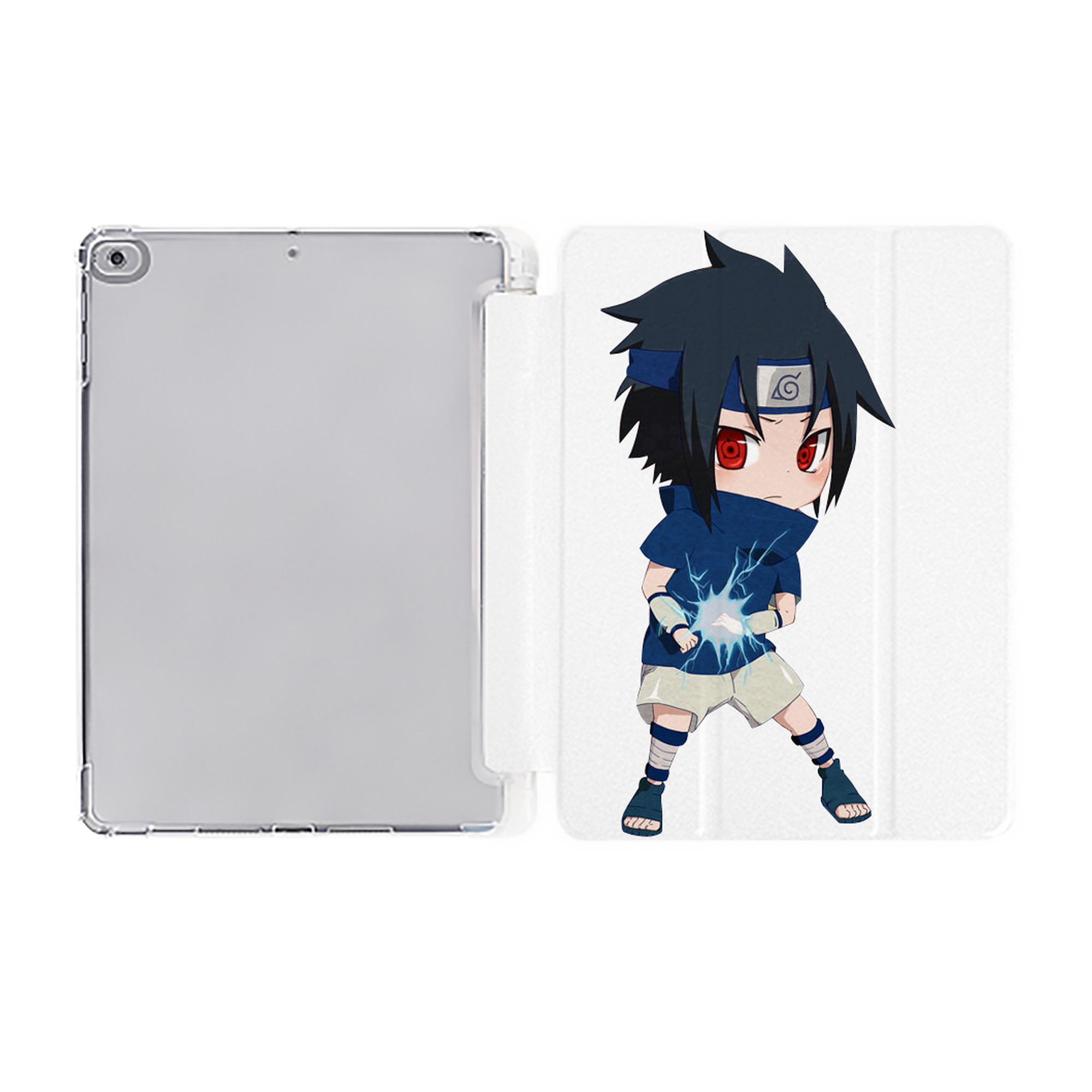 （画像用） NARUTO -ナルト- うちは サスケ Uchiha Sasuke IPad ケース ペン収納付き 三つ折りスタンド PUレザー×シリコン 対応機種9.5/10.5/10.9インチ